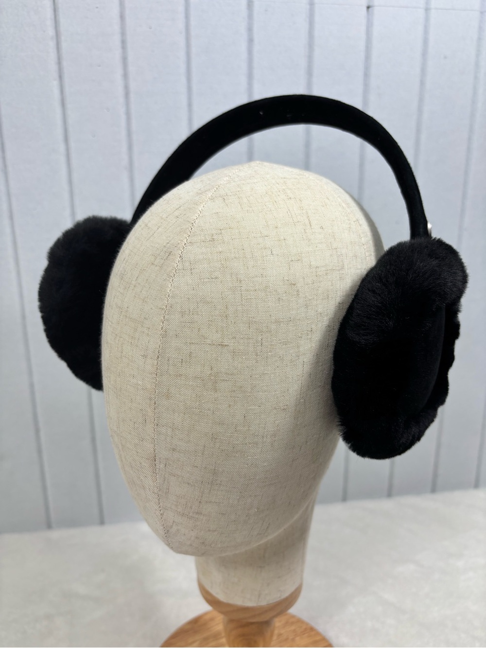 UGG Black Faux Fur Earmuffs One size